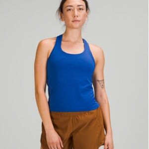 Lululemon swiftly racerback tank 2.0 race length in symphony blue